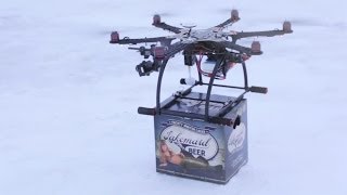 Lakemaid Beer Drone Delivery